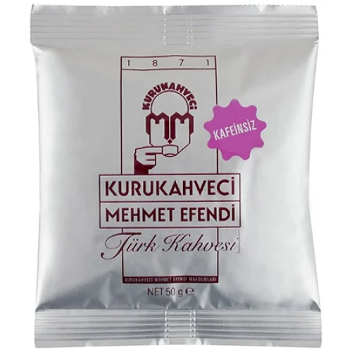KuruKahveci Mehmet Efendi Decaf Turkish Coffee 50g, 40 per box